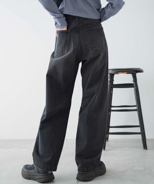 WEGO カーブデニムパンツ ブラック中濃色