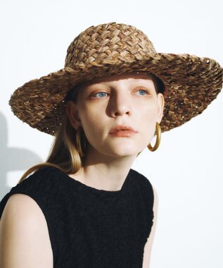 #Newans 【金子綾さんインスタライブご紹介アイテム】（セットアップ可能）ふくれジャガード ペプラムブラウス ブラック