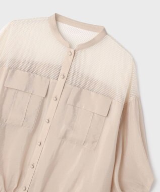 GRACE CONTINENTAL メッシュコンビシアーブルゾン ベージュ