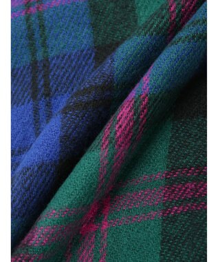 Green Parks カラーチェックストール Blue