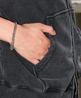 WEGO 【ユニセックス着用ITEM】ショートノースリーブZIPパーカー スミクロ