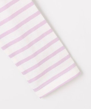 組曲 KIDS 【150-160㎝】リボンボーダー Tシャツ ラベンダー