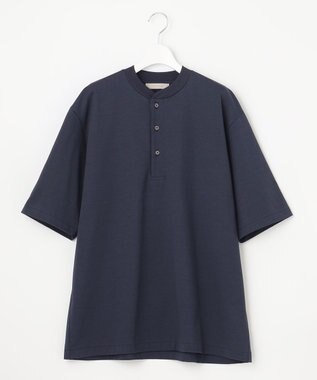 UNFILO MENS 多機能 ヘンリーネックＴシャツ ネイビーブルー