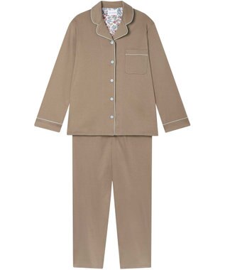 une nana cool 【綿100%】60/1 シルケットスムース 長袖開襟 MADE WITH LIBERTY FABRIC