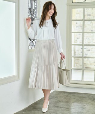 ANY L 【洗濯機可/2WAY】ボウタイブラウス オフ