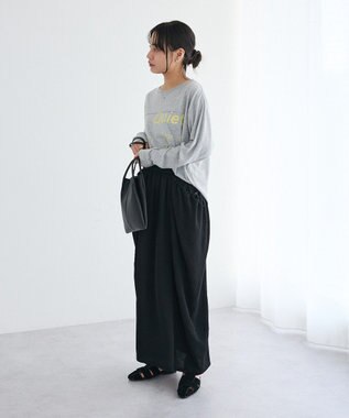 CRAFT STANDARD BOUTIQUE ドレープポケットデザインスカート Black