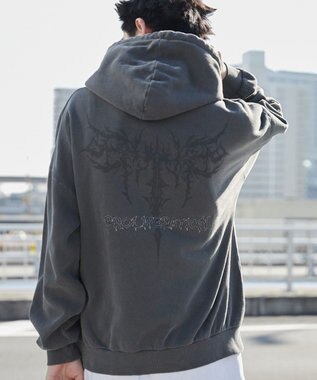 WEGO 【ユニセックス着用ITEM】ピグメントグラフィックプルパーカー 柄5