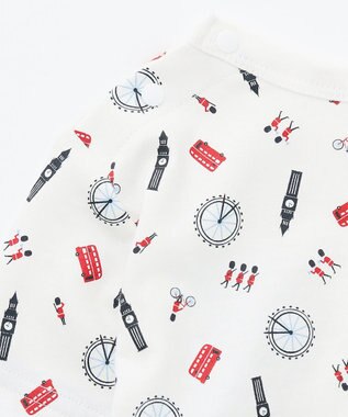 組曲 KIDS 【80-90㎝】ロンドントラベル セットアップ オフホワイト系5