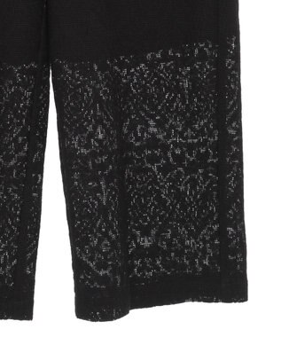 earth music&ecology レースイージーパンツ Black