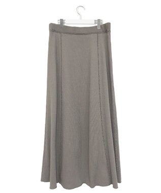 23区 【SLOW/洗える】ワイドリブジャージー フレア スカート ライトグレー系