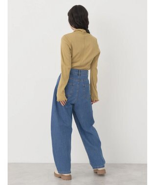 earth music&ecology コットンシアータートルネックプルオーバー Yellow