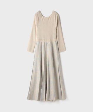 GRACE CONTINENTAL ラメモールニットジャガードワンピース キナリ