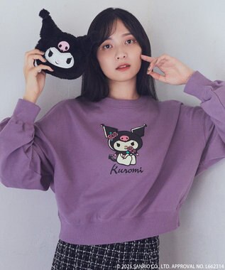 earth music&ecology マイメロディ＆クロミ／ｅａｒｔｈ　フェイスポーチ Black