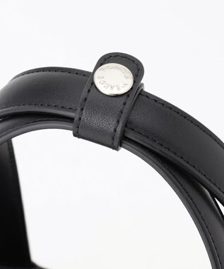 Y'SACCS 【リサイクルレザー】メッシュかごバッグ　large ブラック×ブラック