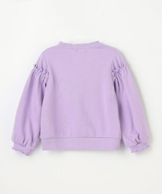 ANY KIDS ネコシルエット裏毛トレーナー ラベンダー