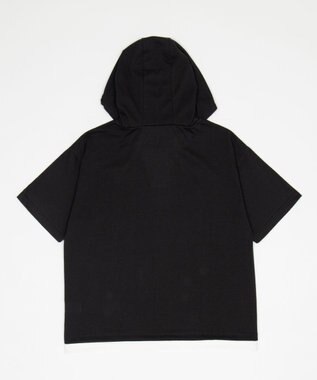 WEGO 【ユニセックス着用ITEM】フェイクレイヤードTパーカー ブラック
