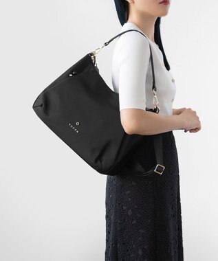 TOCCA 【A4サイズ対応・撥水】RESCENT 2WAY NYLONBAG L ナイロンバッグ L ブラック系