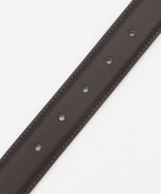 J.PRESS MEN 【定番】【定番】スムースレザー ベルト ダークブラウン系