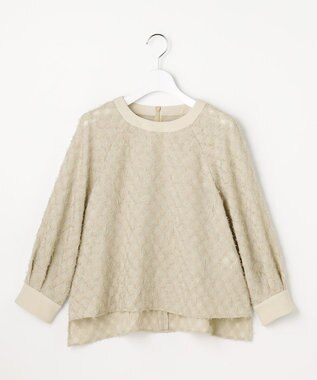 自由区 【セットアップ対応】ワッシャーカットジャカード ブラウス ベージュ