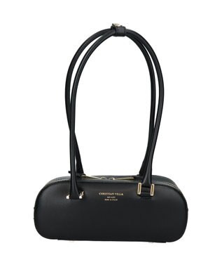 INTER-CHAUSSURES 【CHRISTIAN VILLA】ワイドシルエットミニショルダーバッグ ブラック
