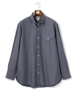 J.PRESS MEN 【KING SIZE】KANEMASA マルチストライプジャージ シャツ ネイビー系1