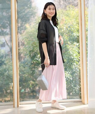 ANY 【ウエストゴム】ラップギャザースカーチョ ピンク