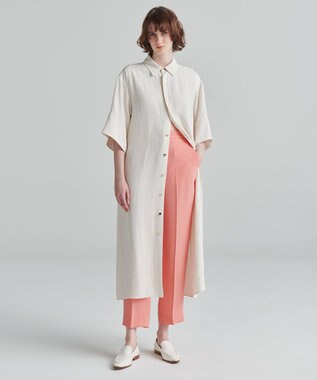 NAVE 【ReNAVE  洗える】アセテートギャバシャツドレス オフホワイト
