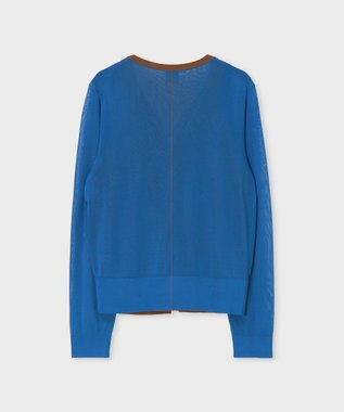 Paul Smith シアーレイヤード 長袖カーディガン ブルー