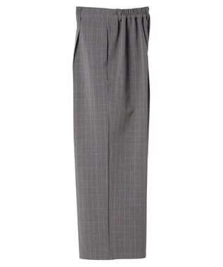 Green Parks きれいシルエットチェックワイドパンツ Glen Check