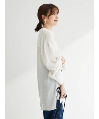 Green Parks ジャガードシアーシャツ Off White