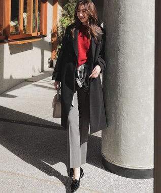 ANY SIS ビューティサーモ2WAYストレッチ テーパードパンツ グレーシャンブレー