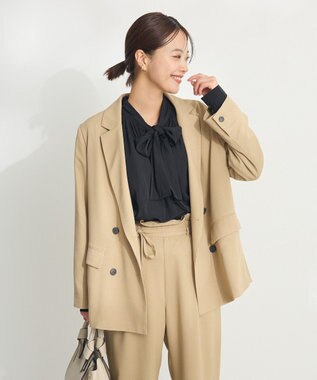 CRAFT STANDARD BOUTIQUE Ｗテーラードジャケット Gray Beige