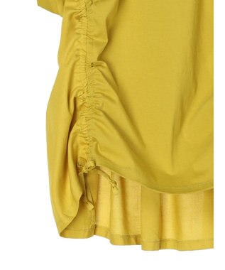 earth music&ecology ドロストギャザードッキングＴシャツ Yellow