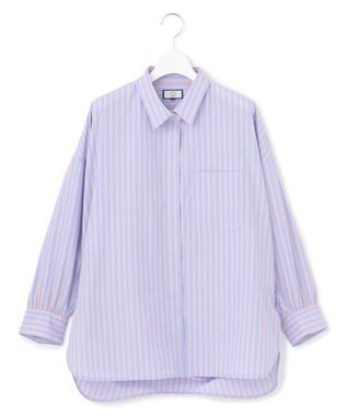 J.PRESS YORK STREET 【WOMEN】コットンタイプライター ドレープシャツ サックスブルー系2