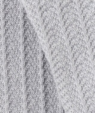 JOSEPH ABBOUD 【キングサイズ・洗える】JOE COTTON使用 ニットジャケット ライトグレー系