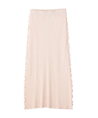 earth music&ecology サイドメローリブニットスカート Light Pink