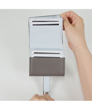 PELLE BORSA 二つ折りミニ財布 Very Goods ベリーグッズ 7202 グレー