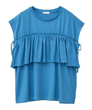 CRAFT STANDARD BOUTIQUE 接触冷感/ドロストフリルカットソープルオーバー Blue