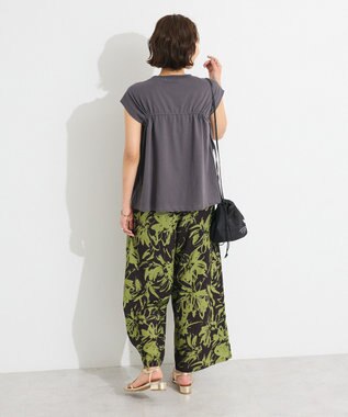 CRAFT STANDARD BOUTIQUE 接触冷感/ドロストフリルカットソープルオーバー Charcoal Gray