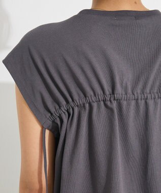 CRAFT STANDARD BOUTIQUE 接触冷感/ドロストフリルカットソープルオーバー Charcoal Gray