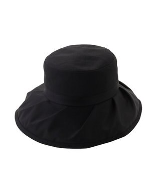 MOONBAT 【遮光100％/遮熱/UV】HIROKO KOSHINO(ヒロコ コシノ)遮光シアー カサブランカ 帽子 ゆったりMサイズ 手洗い可能/サイズ調整可能/日本製 ブラック