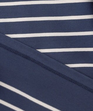 J.PRESS LADIES バスクボーダー カットソー ブルーグレー×グレージュ