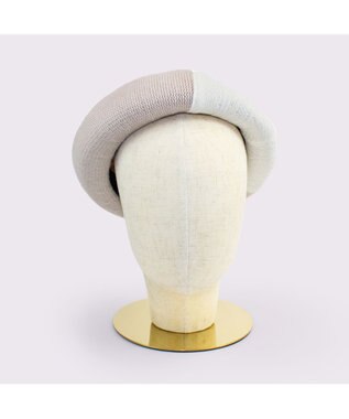 ATRENA 【日本製】カシミヤ混ケーブル掛け合わせベレー ベージュ