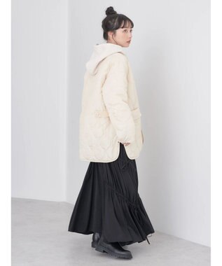 earth music&ecology キルティングハーフブルゾン Ivory