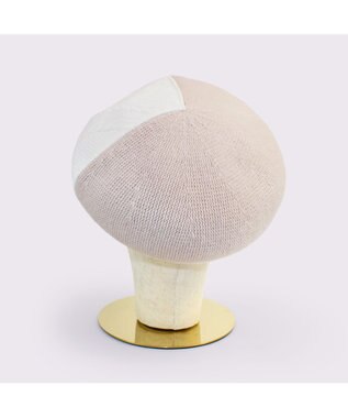 ATRENA 【日本製】カシミヤ混ケーブル掛け合わせベレー ベージュ