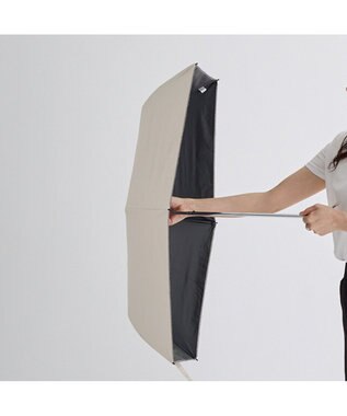 MOONBAT 晴雨兼用日傘 折りたたみ傘 シングルピコ／遮光 遮熱 UV ベージュ