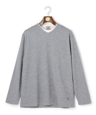 J.PRESS MEN 【WEB・一部店舗限定】Ｖネックフェイクレイヤード ロングスリーブTシャツ