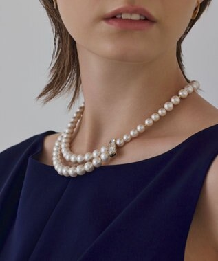 GRACE CONTINENTAL パールレイヤードネックレス ホワイト