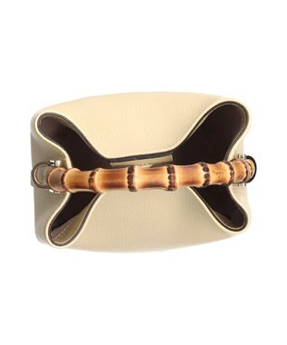 INTER-CHAUSSURES 【LORISTELLA】バンブーハンドルレザーバケットバッグ ライトグリーン