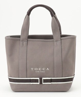 DUAL RIBBON CANVAS TOTE S トートバッグ S / TOCCA | ファッション